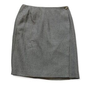 Vintage Wool Houndstooth Mini Skirt